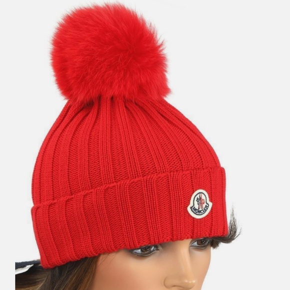 MONCLER Pom Pom Beanie O/S - Picture 1 of 7